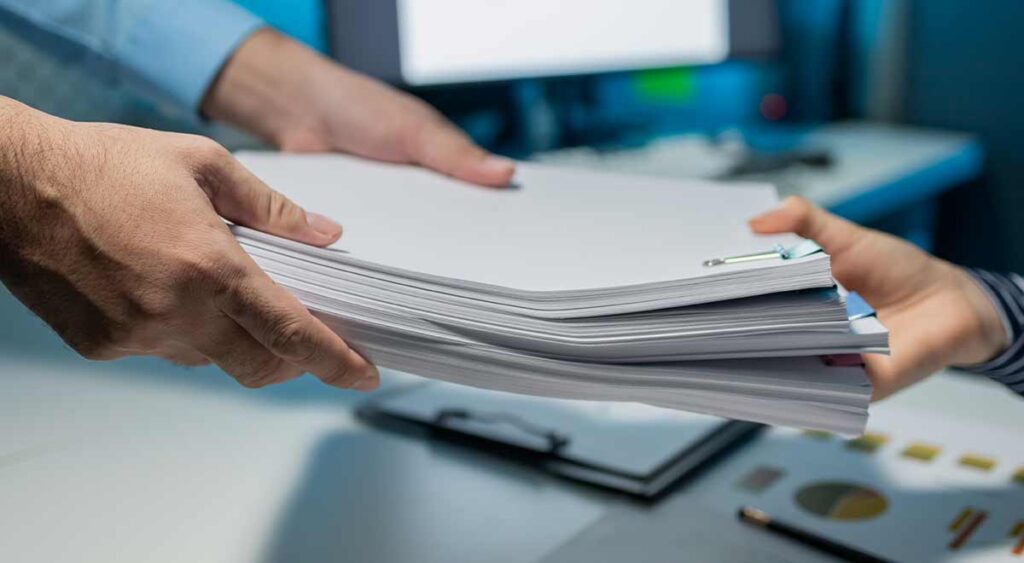 A pile of important documents represents the foundation of a strong case. Learn how to organize and present evidence effectively to support your claims.